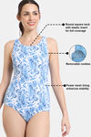 Zelocity Elastane Blended Slip-On Malliot with Removable Pads - Diva Blue — thumbnail 6